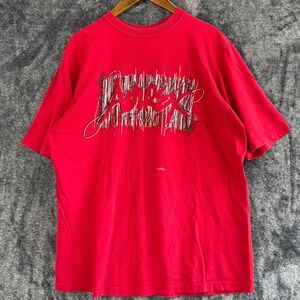 Vintage AVIREX Graphic T-Shirt Medium Red‎ Y2K Hiphop Streetwear Skater
